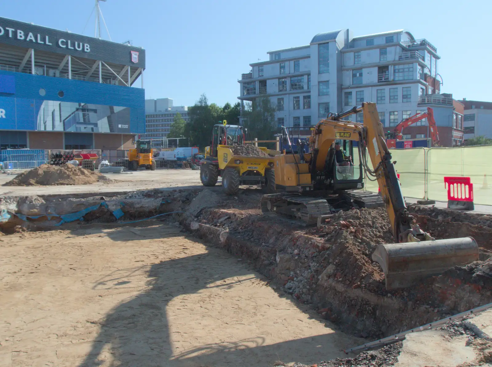 There's some building work behind Portman Road, from A Week in Ipswich, Suffolk - 30th June 2025