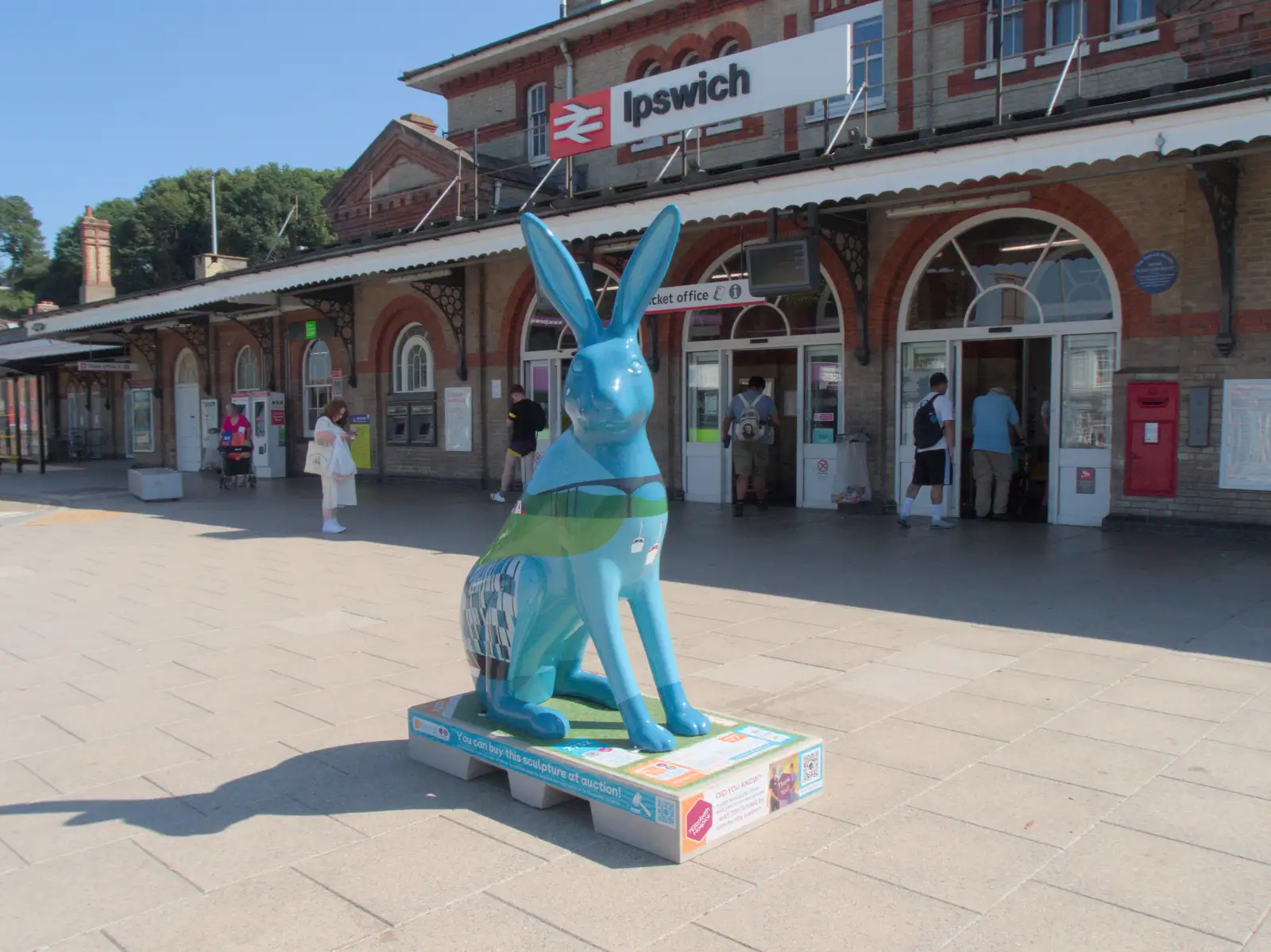 A close-up of the hare outside Ipswich station, from A Week in Ipswich, Suffolk - 30th June 2025
