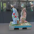 A pair of hares outside the ticket office, A Week in Ipswich, Suffolk - 30th June 2025