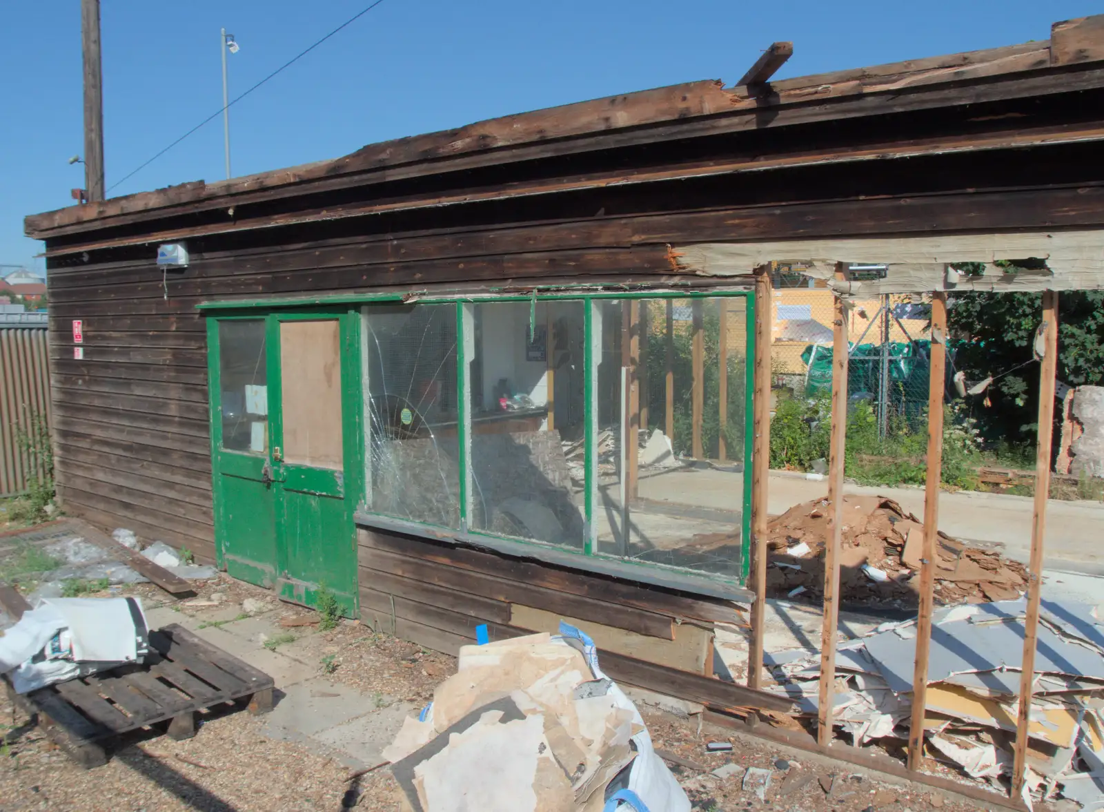 Little Movers camping shop has been part-demolished, from A Week in Ipswich, Suffolk - 30th June 2025