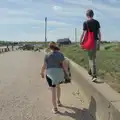 Harry walks along a wall, Harry's Karate Kamp, Blackshore, Southwold - 5th July 2025