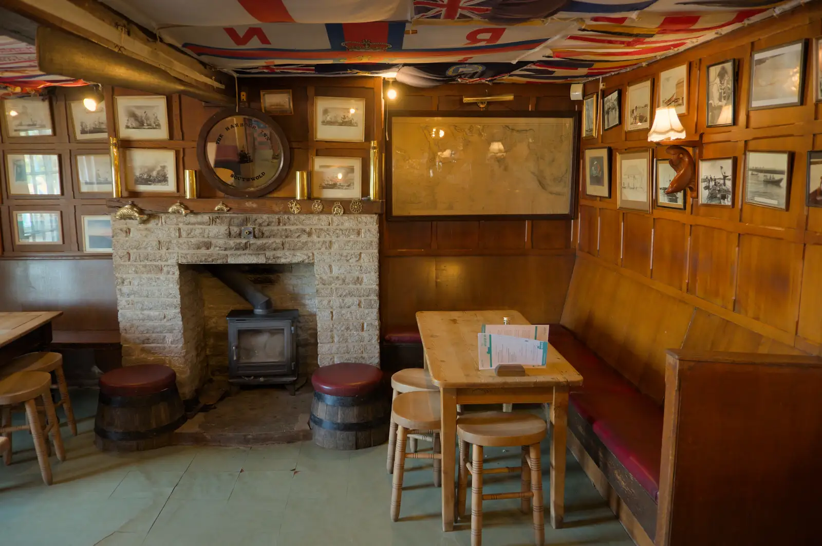 The bar of the Harbour Inn in Southwold, from Harry's Karate Kamp, Blackshore, Southwold - 5th July 2025