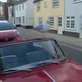 A seagull perches on the Triumph, Harry's Karate Kamp, Blackshore, Southwold - 5th July 2025