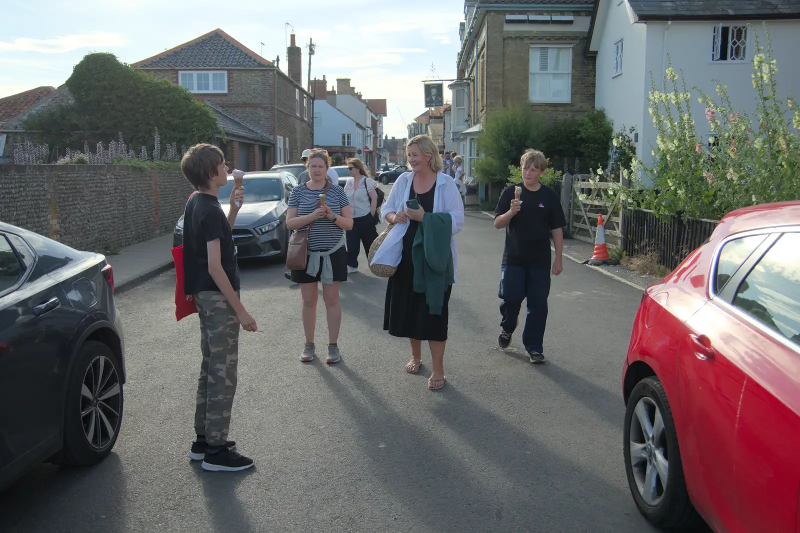 Harry eats an ice cream, from Harry's Karate Kamp, Blackshore, Southwold - 5th July 2025