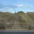 Steps up to the sand dunes, Harry's Karate Kamp, Blackshore, Southwold - 5th July 2025
