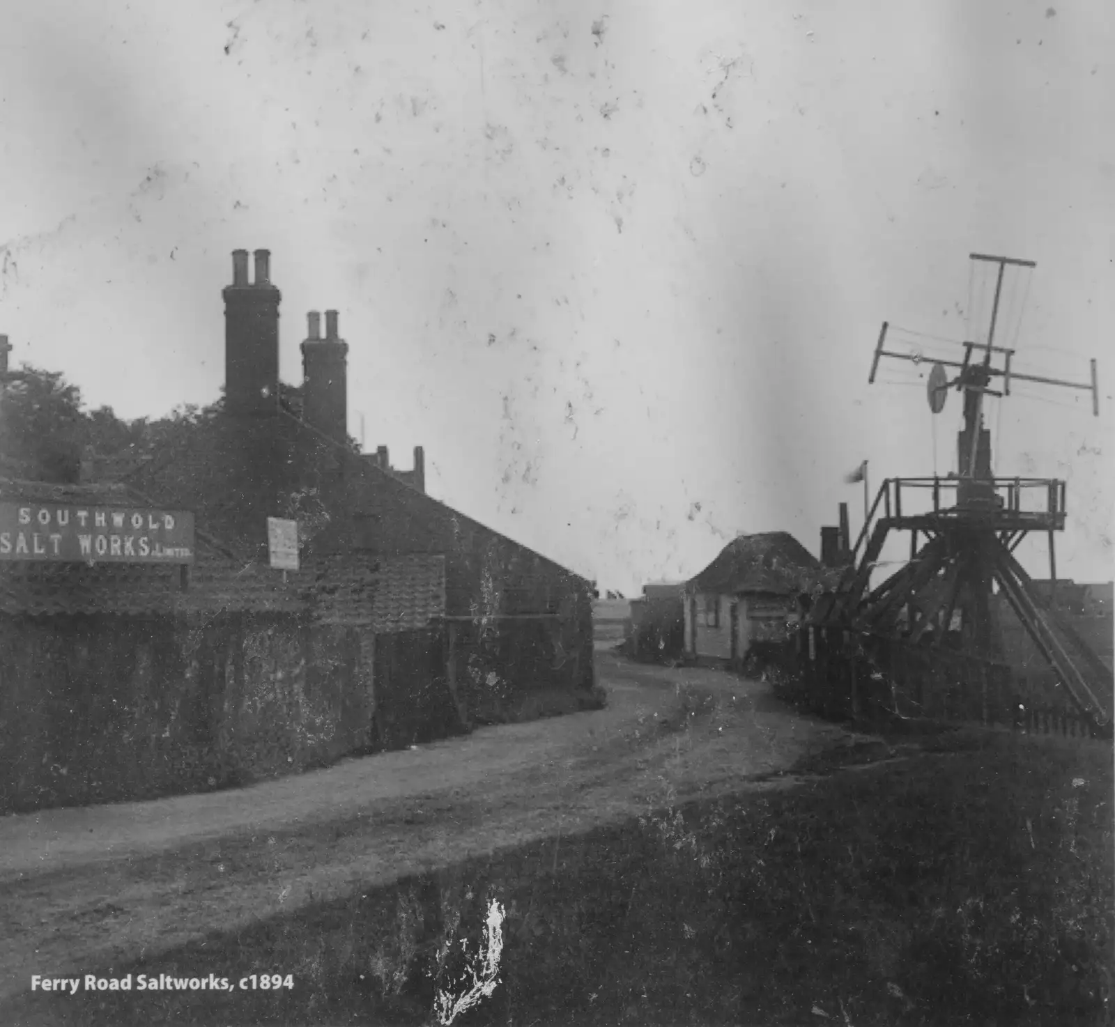 An 1894 photo of the Southwold Salt Works, from Harry's Karate Kamp, Blackshore, Southwold - 5th July 2025