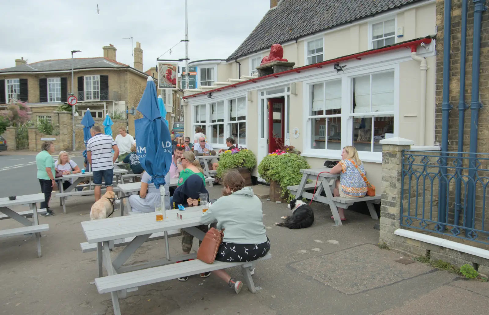 Isobel outside the Red Lion, from Harry's Karate Kamp, Blackshore, Southwold - 5th July 2025