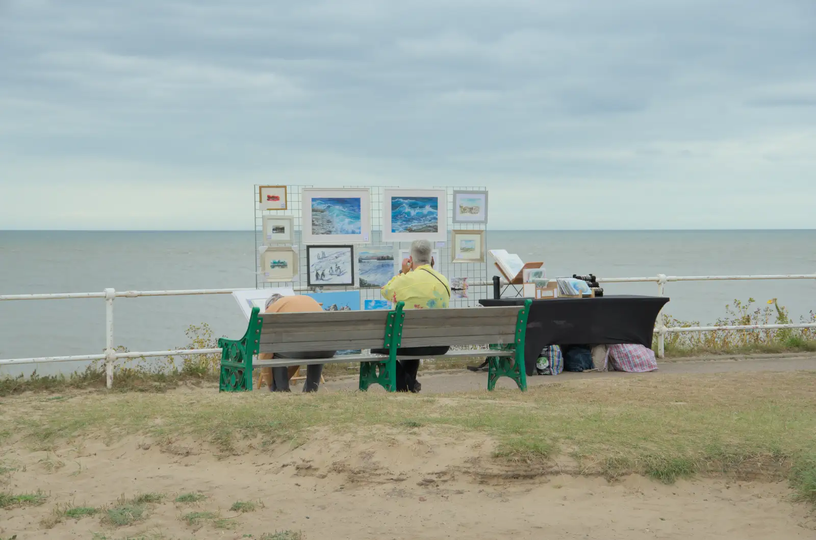 There's an art exhibition on Gun Hill, from Harry's Karate Kamp, Blackshore, Southwold - 5th July 2025