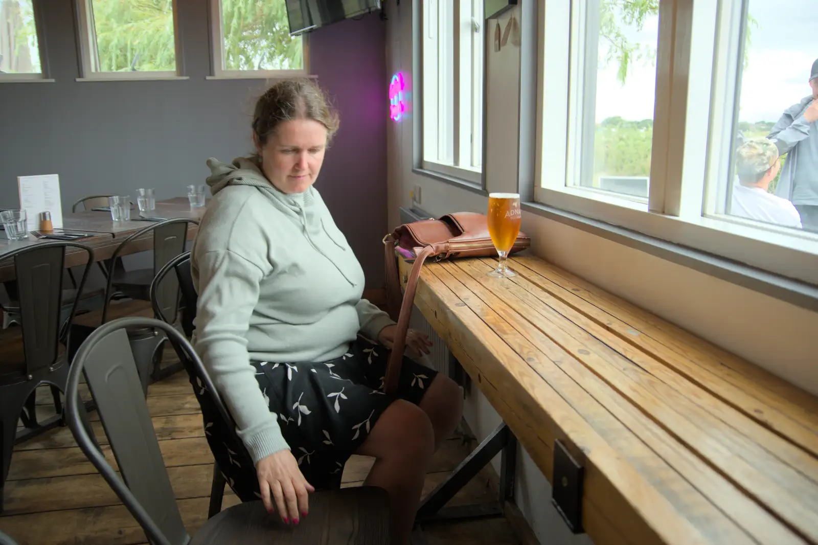 Isobel in the Sail Loft again, from Harry's Karate Kamp, Blackshore, Southwold - 5th July 2025