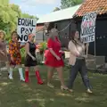 The Dagenham cast stride around the garden, The Brome and Oakley Fete, Brome Hall, Suffolk - 12th July 2025