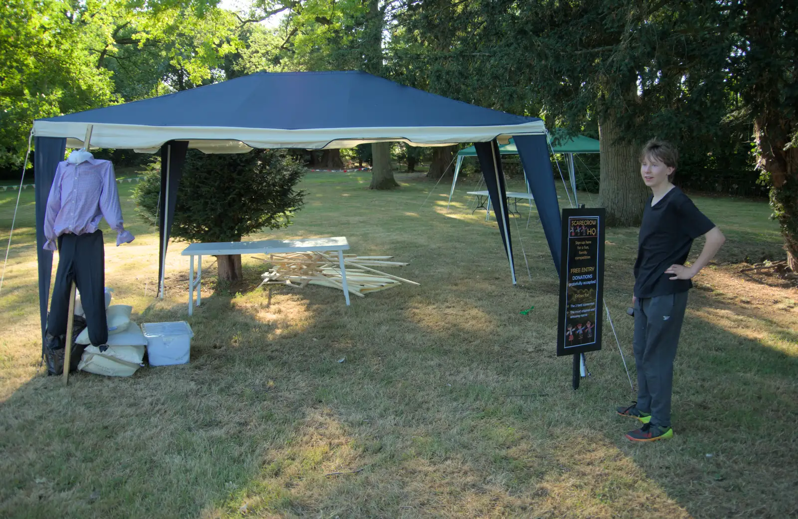 Oak stands by the other gazebo, from The Brome and Oakley Fete, Brome Hall, Suffolk - 12th July 2025