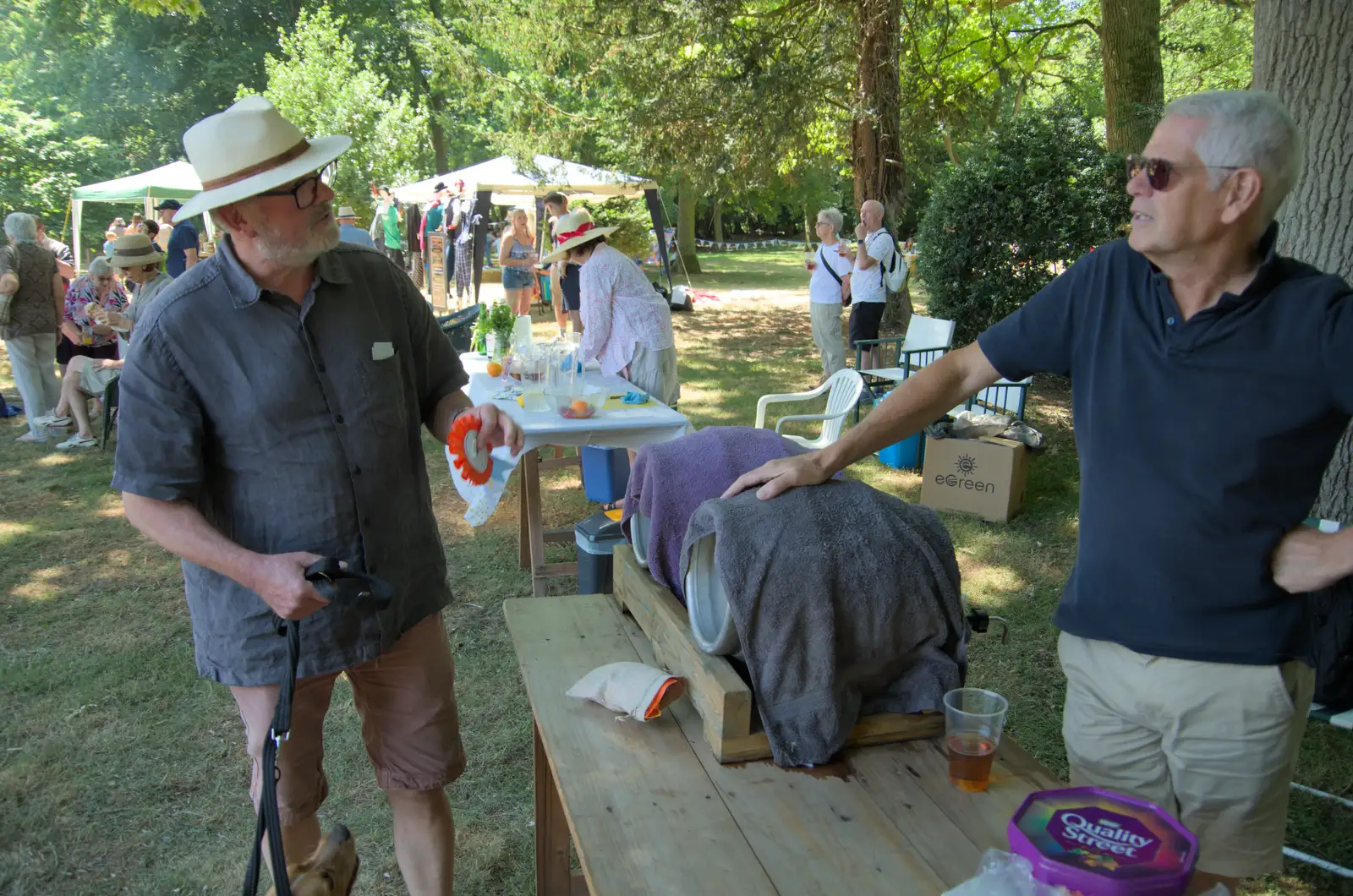 Tim's at the bar, from The Brome and Oakley Fete, Brome Hall, Suffolk - 12th July 2025