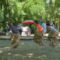 Traditional games: the sack race, The Brome and Oakley Fete, Brome Hall, Suffolk - 12th July 2025