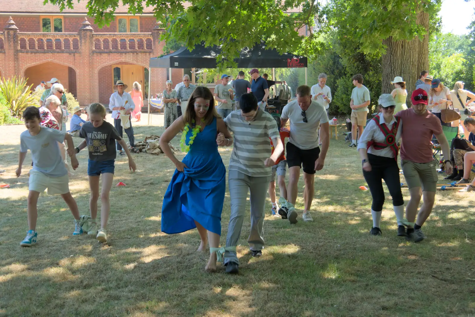 Another classic: the three-legged race, from The Brome and Oakley Fete, Brome Hall, Suffolk - 12th July 2025
