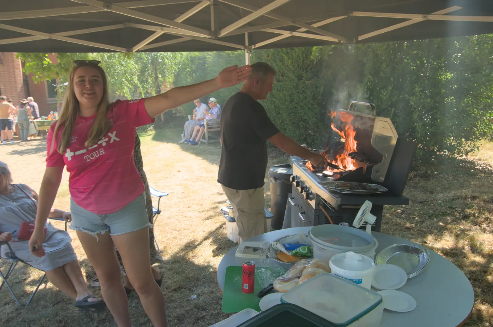 There's smoke everywhere, from The Brome and Oakley Fete, Brome Hall, Suffolk - 12th July 2025