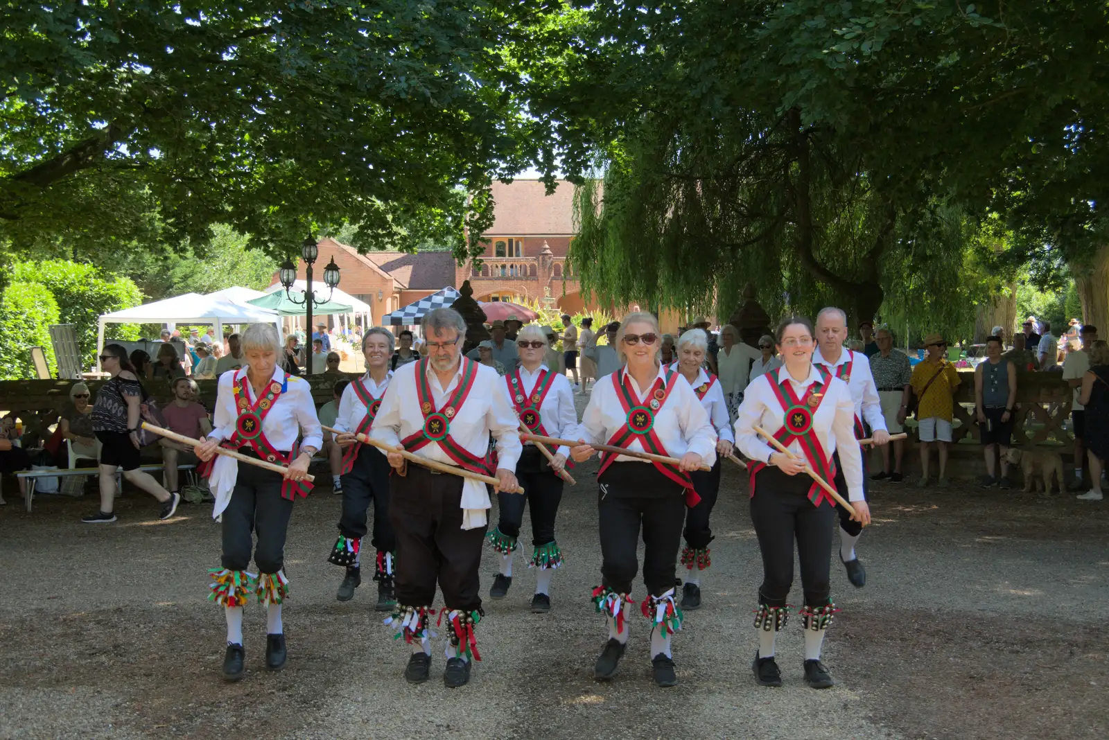 The Hoxon Hundred start their set, from The Brome and Oakley Fete, Brome Hall, Suffolk - 12th July 2025