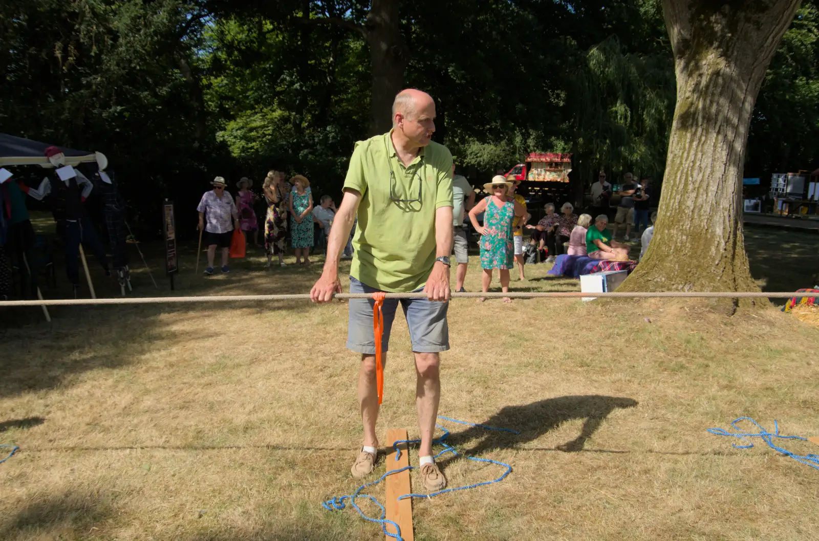 Martin sets up the next go, from The Brome and Oakley Fete, Brome Hall, Suffolk - 12th July 2025