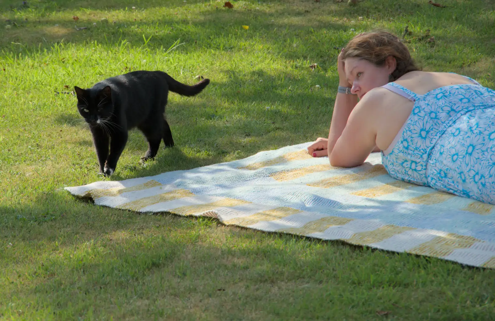One-eyed Big Cat wanders around, from The Brome and Oakley Fete, Brome Hall, Suffolk - 12th July 2025