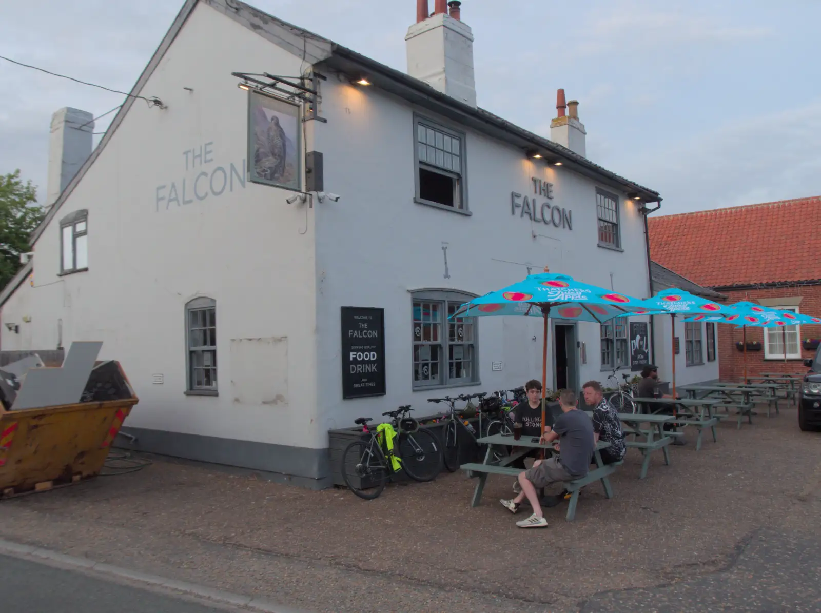 The Falcon pub in Pulham Market, from Anniversary Prosecco and BSSC Bike Rides, Suffolk - 17th July 2025