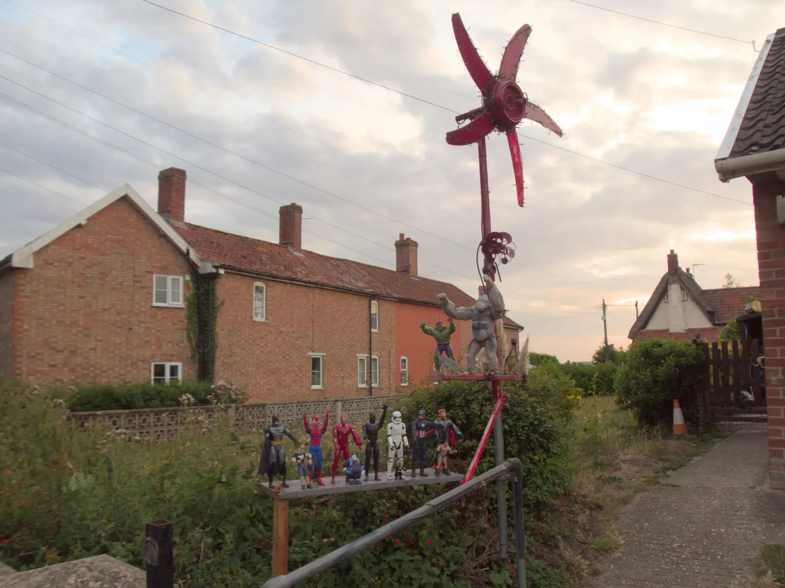 There's a collection of randomness in Pulham, from Anniversary Prosecco and BSSC Bike Rides, Suffolk - 17th July 2025