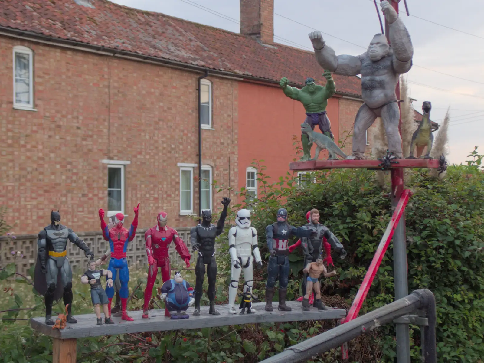 A display of random action figures, from Anniversary Prosecco and BSSC Bike Rides, Suffolk - 17th July 2025