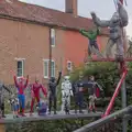 A display of random action figures, Anniversary Prosecco and BSSC Bike Rides, Suffolk - 17th July 2025