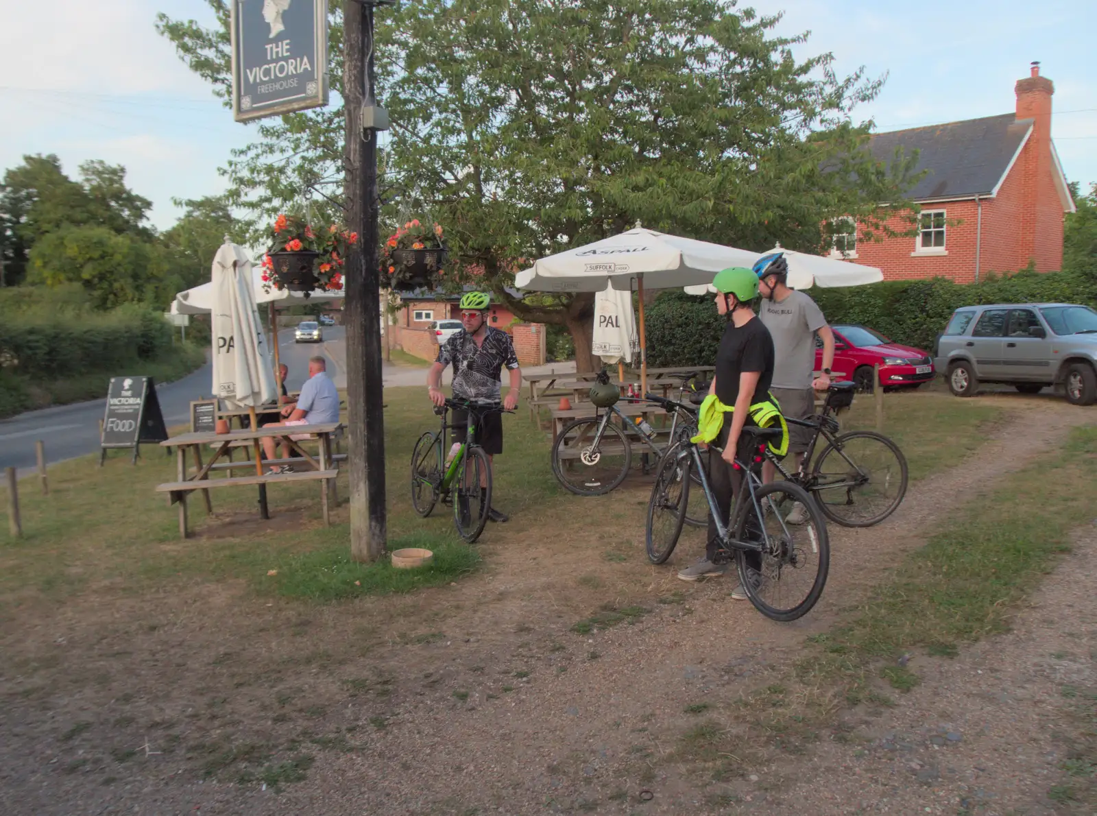 We saddle up to head home, from Anniversary Prosecco and BSSC Bike Rides, Suffolk - 17th July 2025