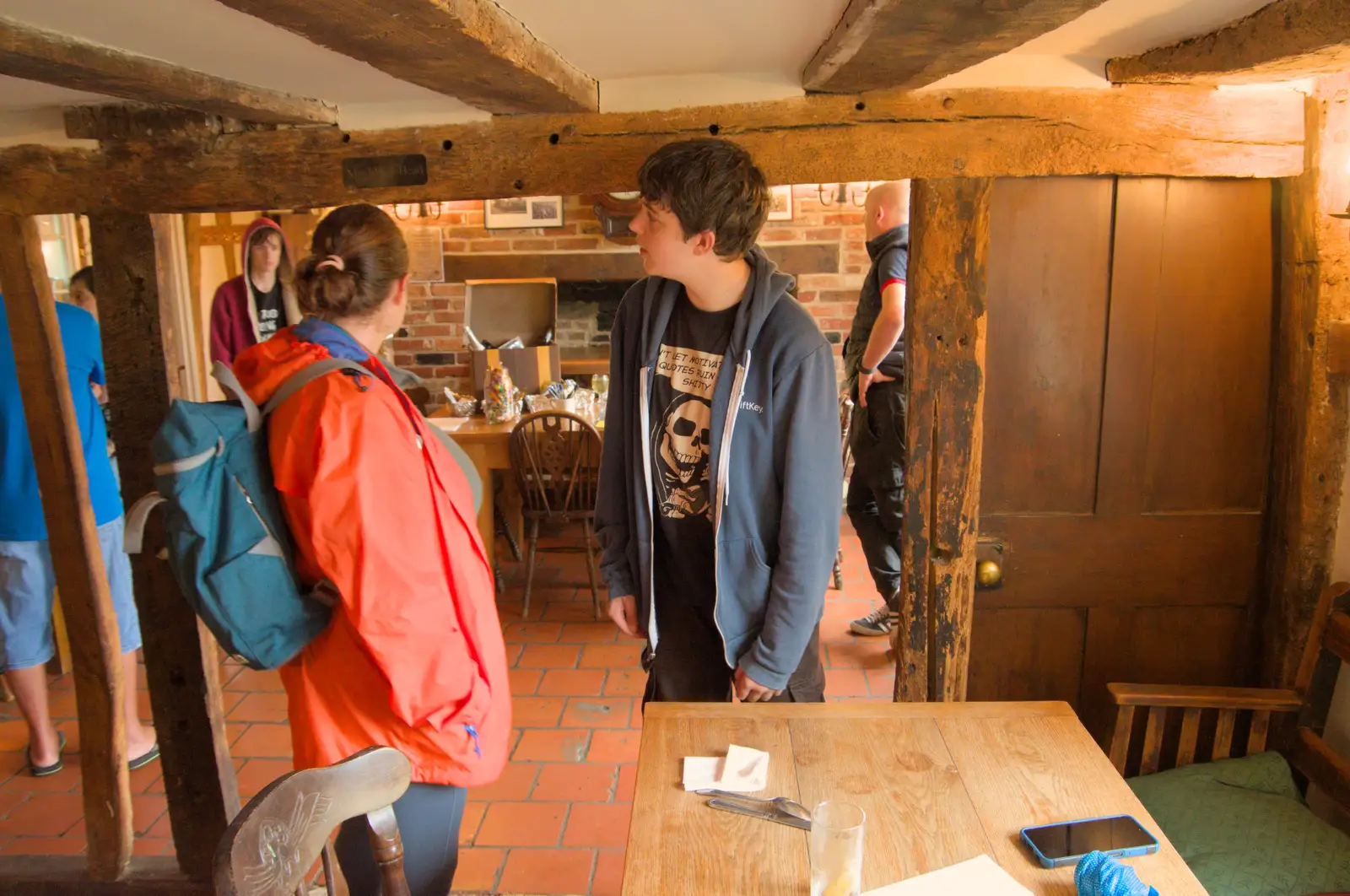 We get ready to head off, from A Wet Walk to the Black Horse, Thorndon, Suffolk - 20th July 2025