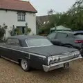 There's a cool 6.4 Chevy Impala outside the pub, A Wet Walk to the Black Horse, Thorndon, Suffolk - 20th July 2025