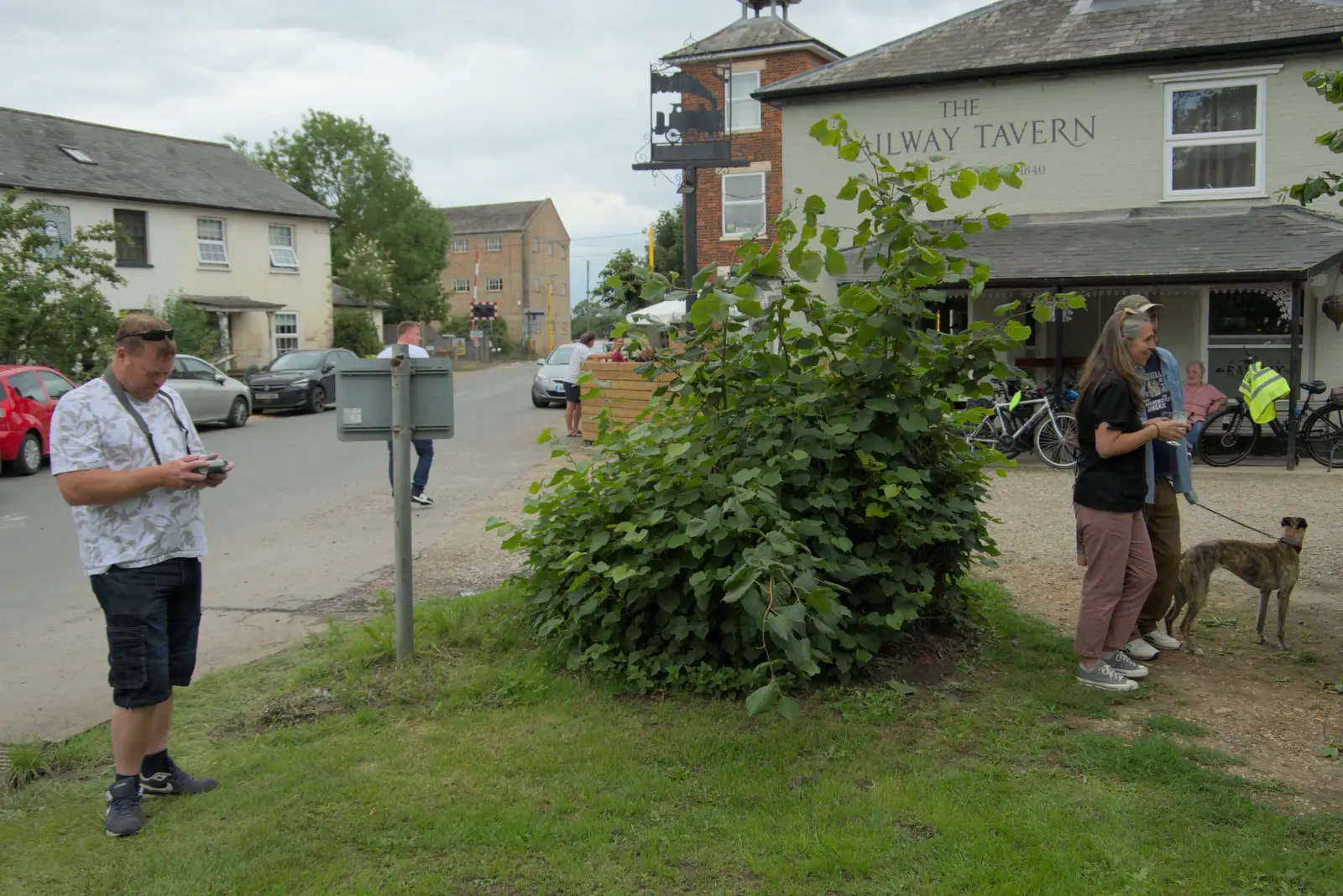 Some dude has a drone flying around, from The SYWO in Normandy, and a Mini Music Festival, Mellis - 27th July 2025