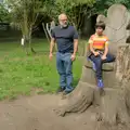 Davide has a go on the throne as Stefano looks on, A Visit to the Thornhams, Suffolk - 3rd August 2025