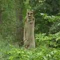 A carved figure in the woods, A Visit to the Thornhams, Suffolk - 3rd August 2025