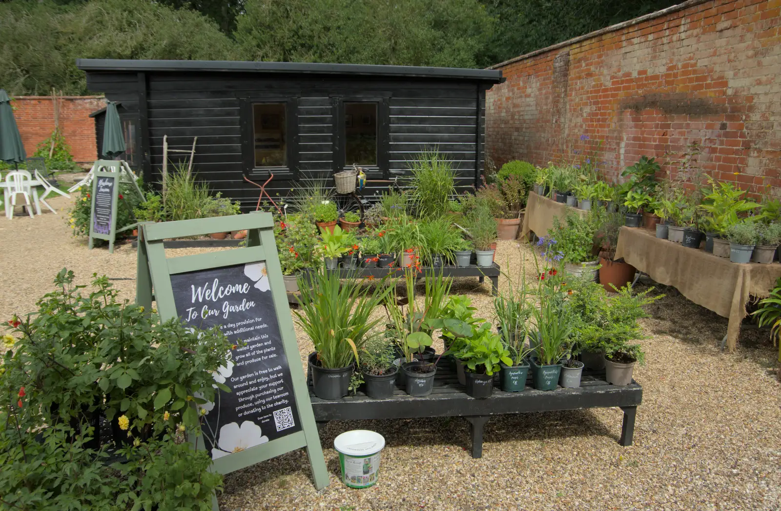 The walled garden has reopened with a shop, from A Visit to the Thornhams, Suffolk - 3rd August 2025
