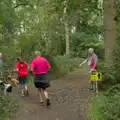 Bill points the way, B17 Memorial Visit and Isobel's 100th Park Run, Thornham - 20th September 2025