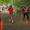 Isobel crosses the finishing line, B17 Memorial Visit and Isobel's 100th Park Run, Thornham - 20th September 2025