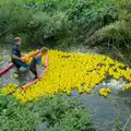 The ducks are helped along the river, The GSB at the Scouts' Duck Race, The Pennings, Eye - 27th September 2025