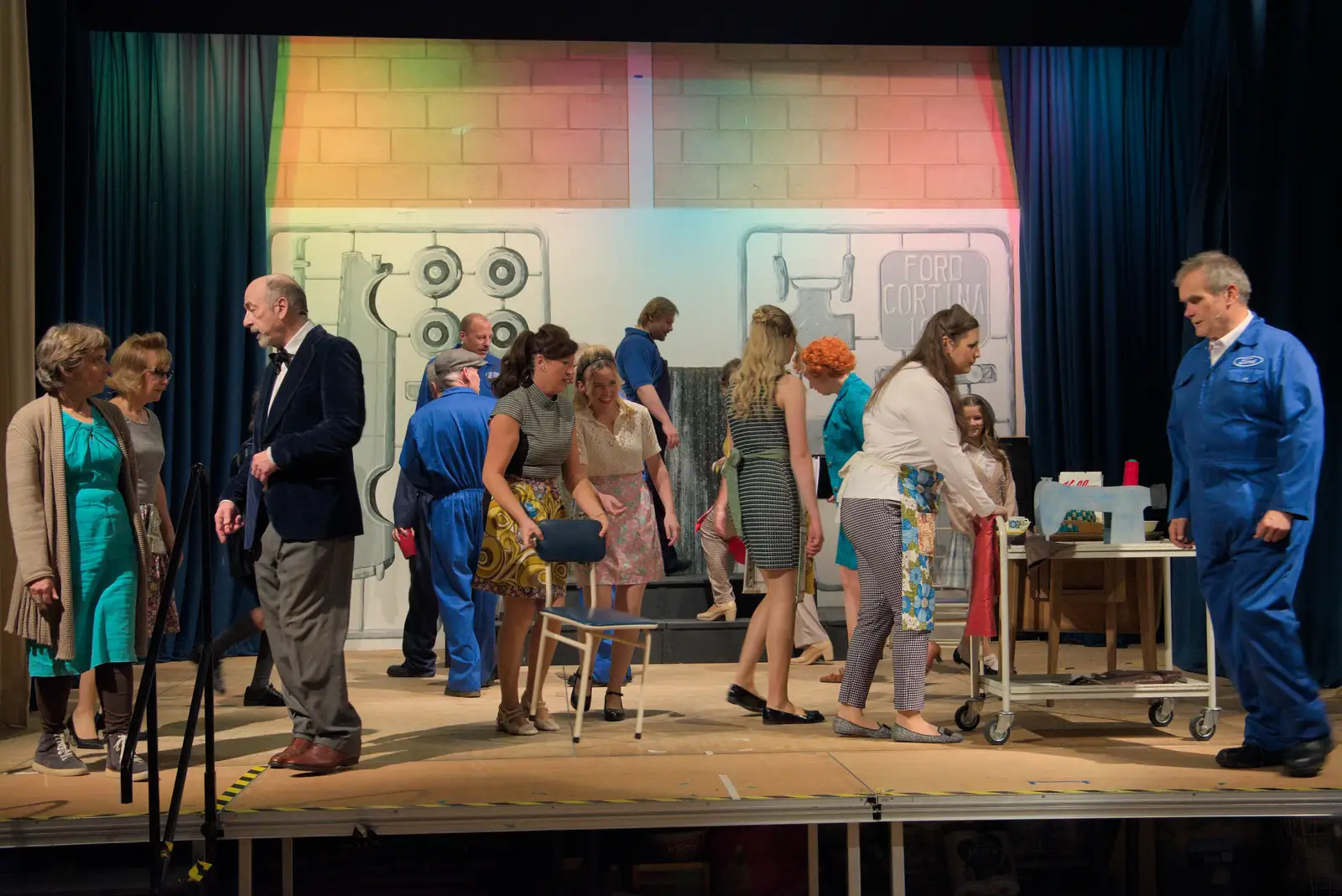 Stuff is moved or pushed around the stage, from Apple Picking, and the Cats' Pyjamas - 18th October 2025