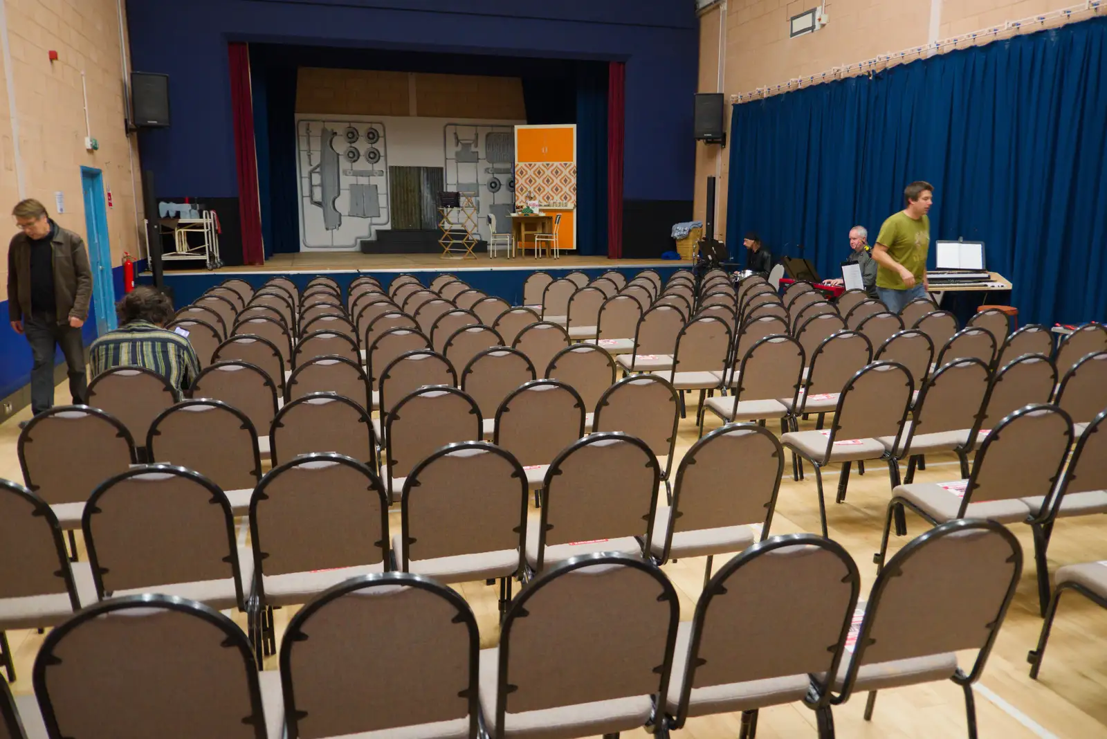The chairs are all set out, from Palgrave Players do Made in Dagenham, Garboldisham, Norfolk - 25th October 2025