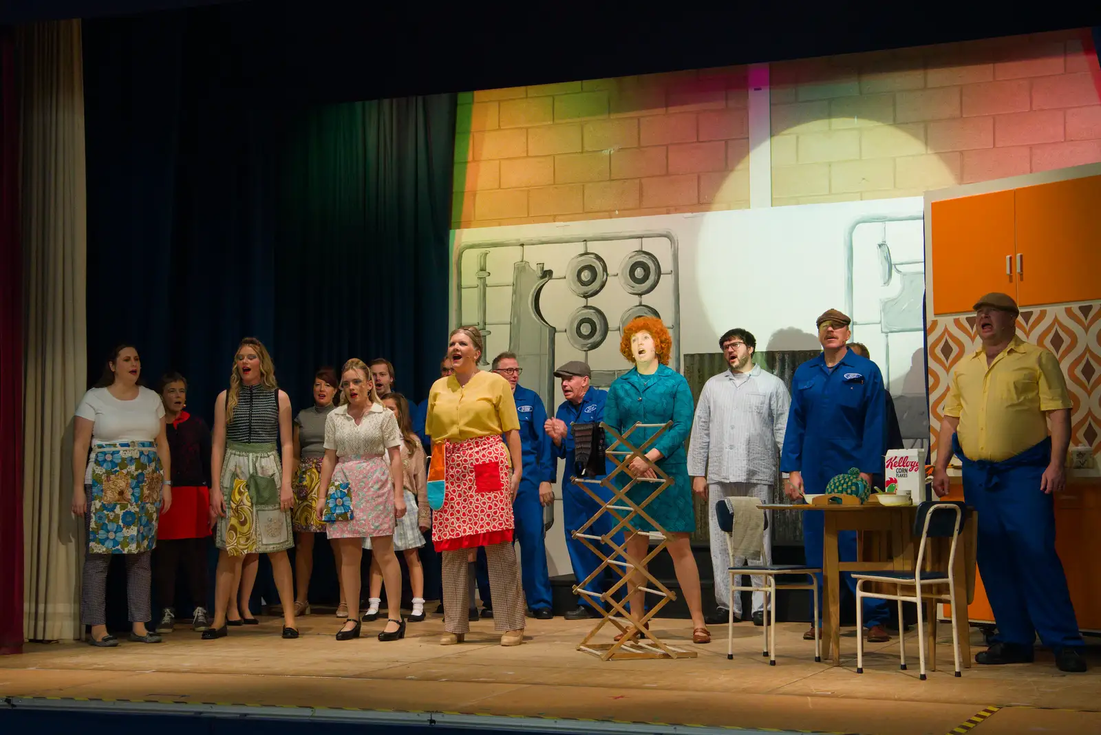 Vicky as Barbara Castle in a sound check, from Palgrave Players do Made in Dagenham, Garboldisham, Norfolk - 25th October 2025