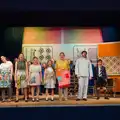 The cast sing a number as a sound check, Palgrave Players do Made in Dagenham, Garboldisham, Norfolk - 25th October 2025