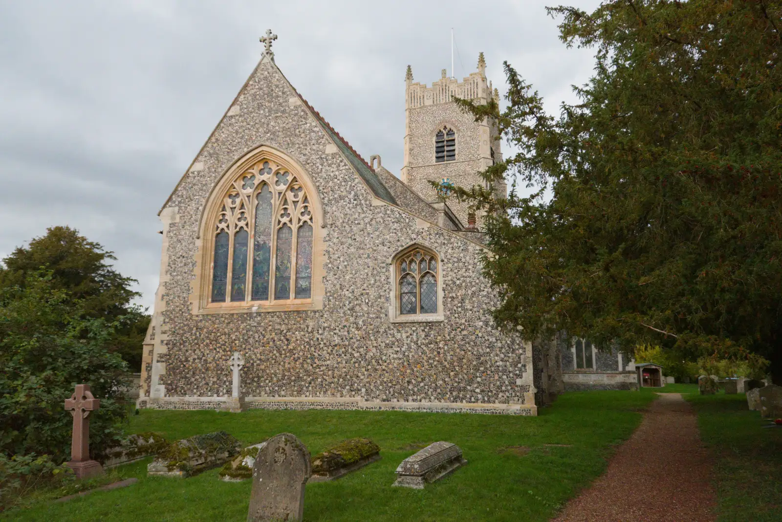 St. John the Baptist, Garboldisham, from Palgrave Players do Made in Dagenham, Garboldisham, Norfolk - 25th October 2025