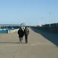 Isobel and Harry on the pier, End of the Line 1: Dún Laoghaire to Howth, Ireland - 29th October 2025