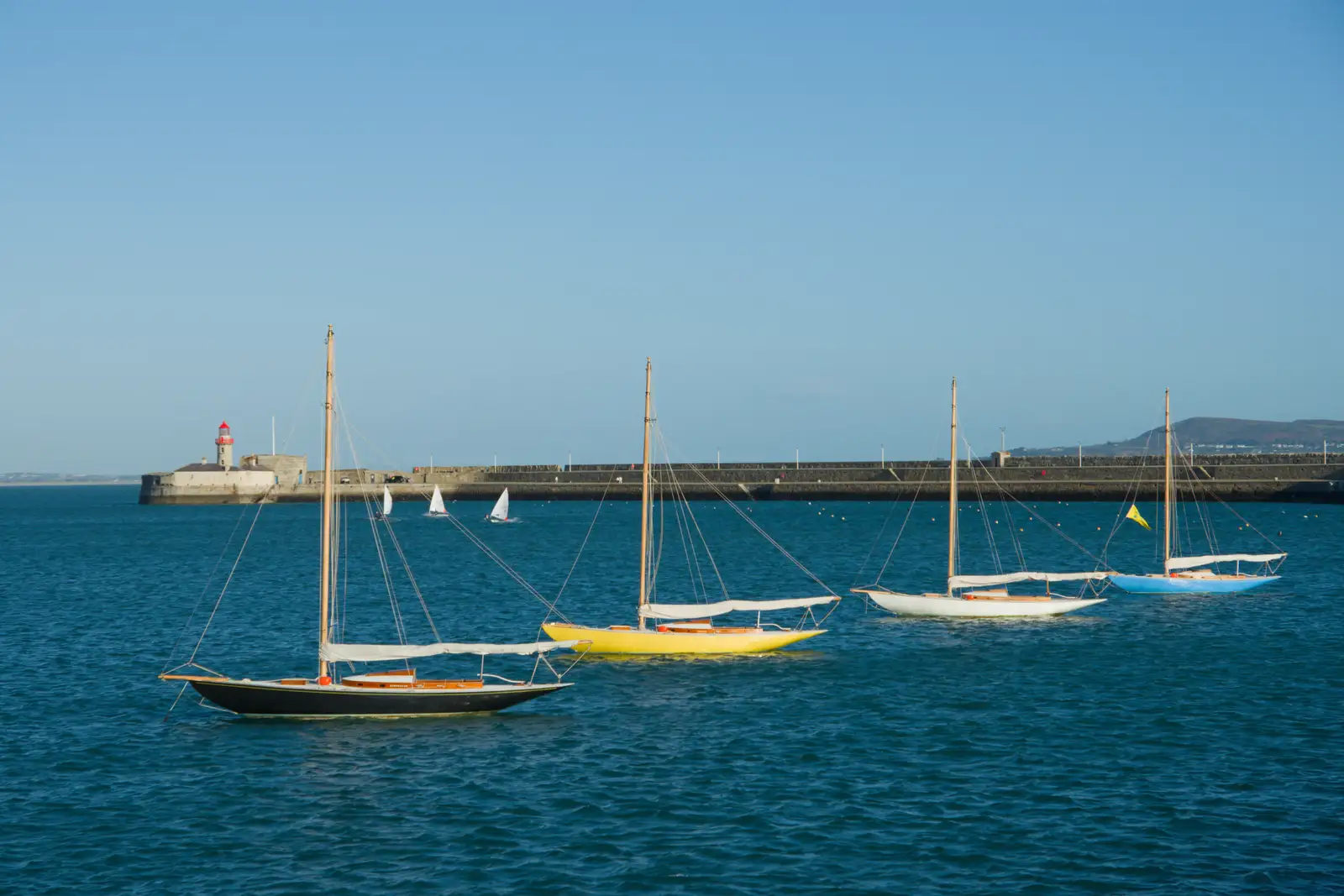 A line of classic yachts in the harbour, from End of the Line 1: Dún Laoghaire to Howth, Ireland - 29th October 2025