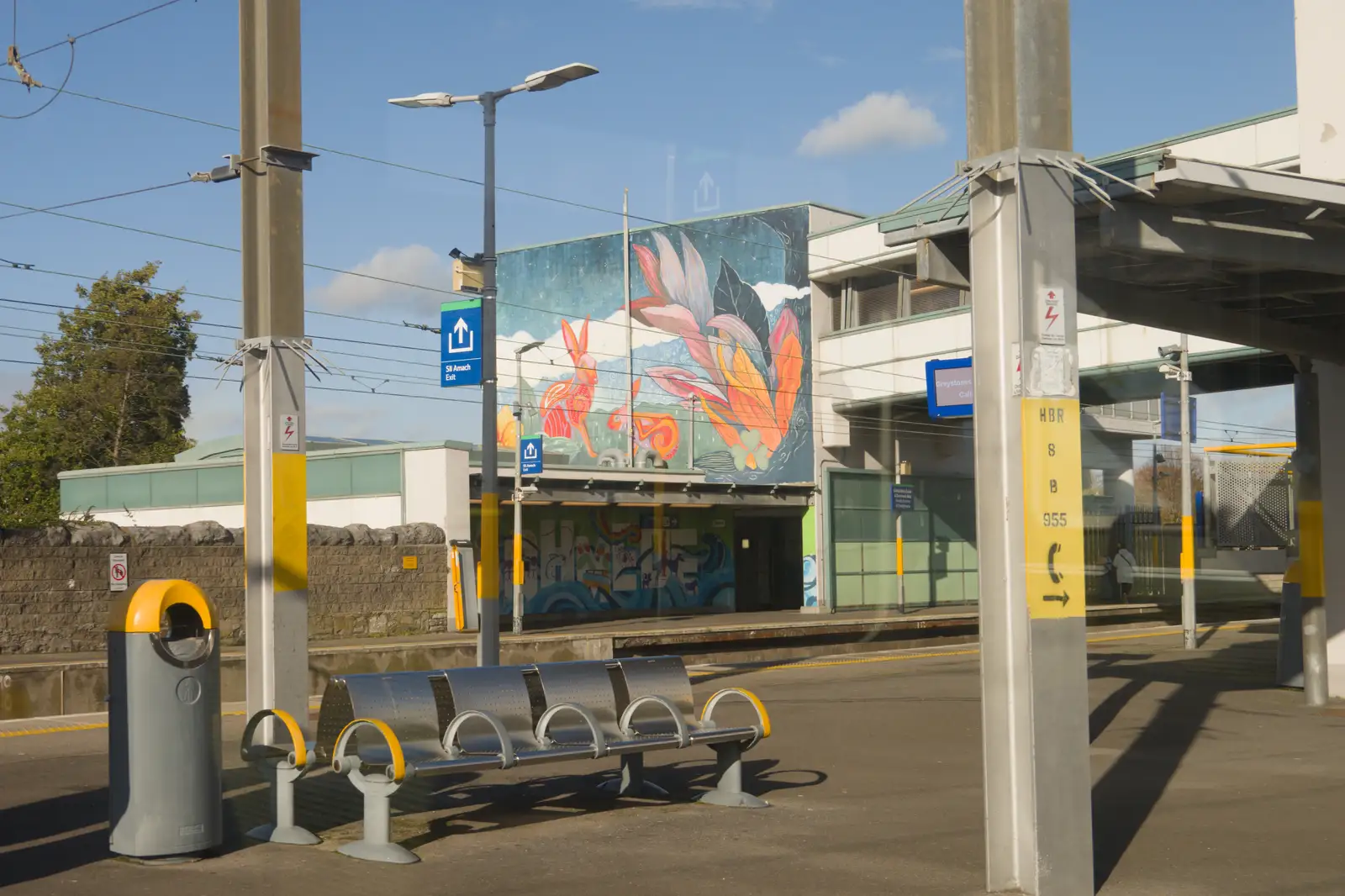 Station art at Howth Junction, from End of the Line 1: Dún Laoghaire to Howth, Ireland - 29th October 2025