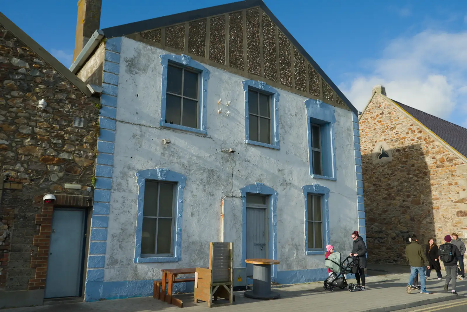 A decaying building on West Pier, from End of the Line 1: Dún Laoghaire to Howth, Ireland - 29th October 2025