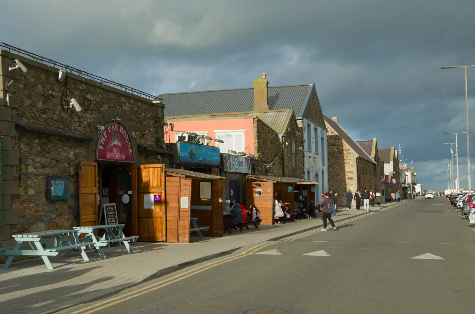 The fish restaurants of West Pier, from End of the Line 1: Dún Laoghaire to Howth, Ireland - 29th October 2025