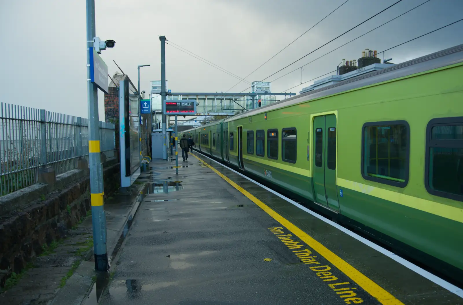 We get off at a wet Blackrock station, from End of the Line 1: Dún Laoghaire to Howth, Ireland - 29th October 2025
