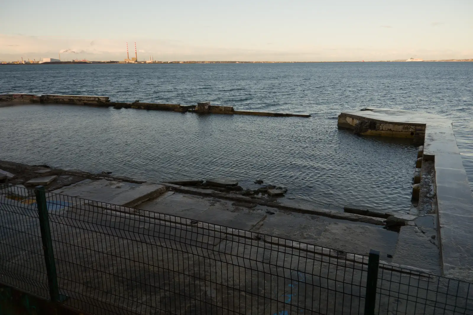 The sad remains of Blackrock lido, from End of the Line 1: Dún Laoghaire to Howth, Ireland - 29th October 2025