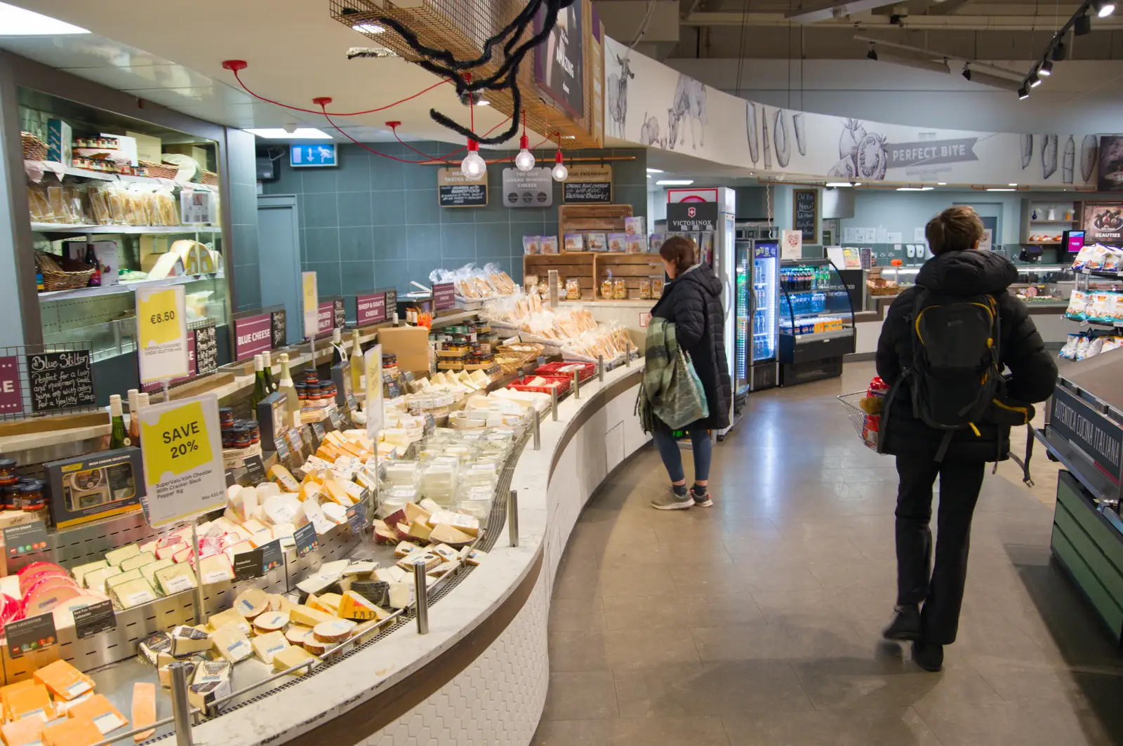 Isobel checks out cheese in SuperValu, from End of the Line 1: Dún Laoghaire to Howth, Ireland - 29th October 2025