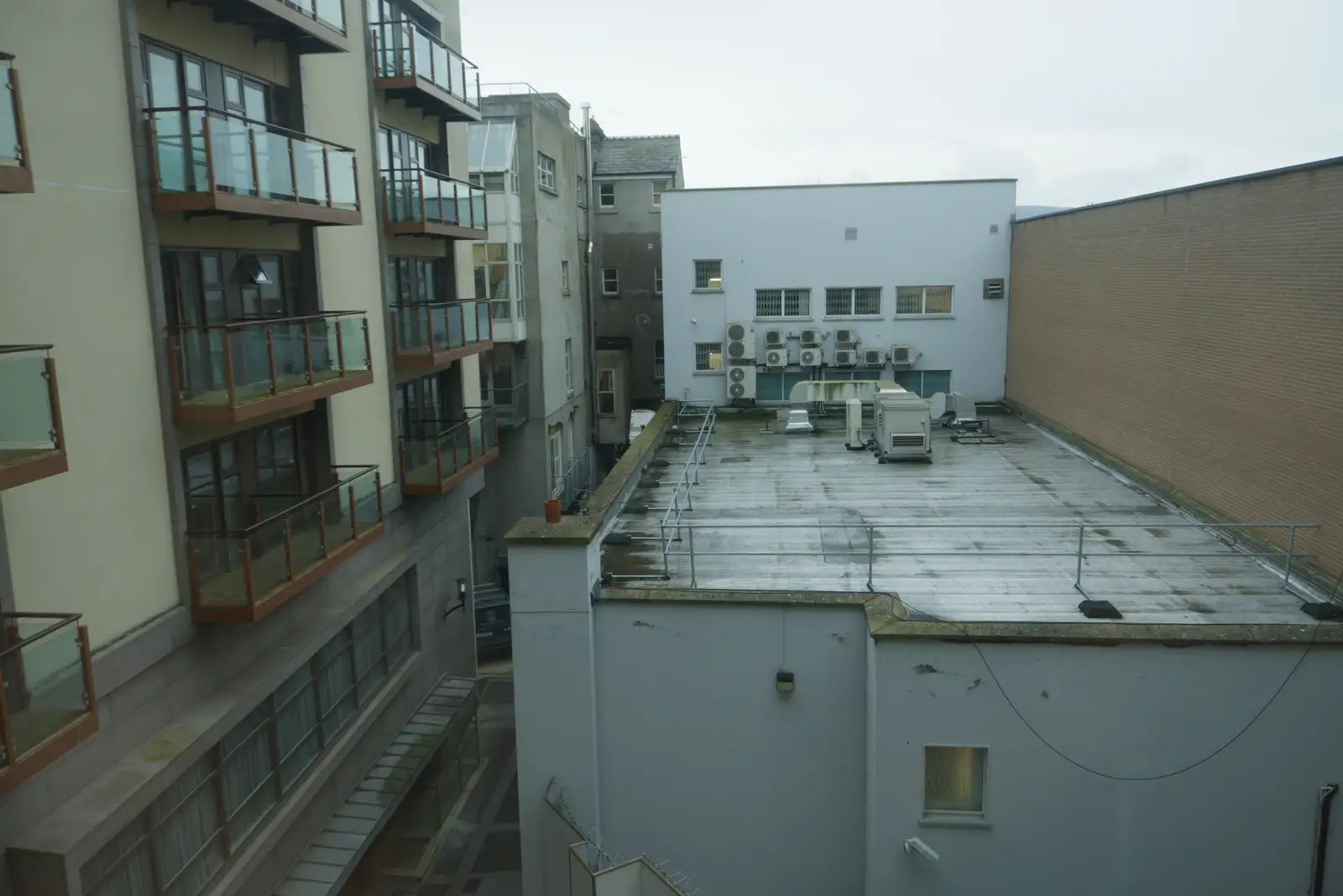The exciting view from the hotel window, from End of the Line 2: Bré to Blackrock, County Dublin, Ireland - 1st November 2025